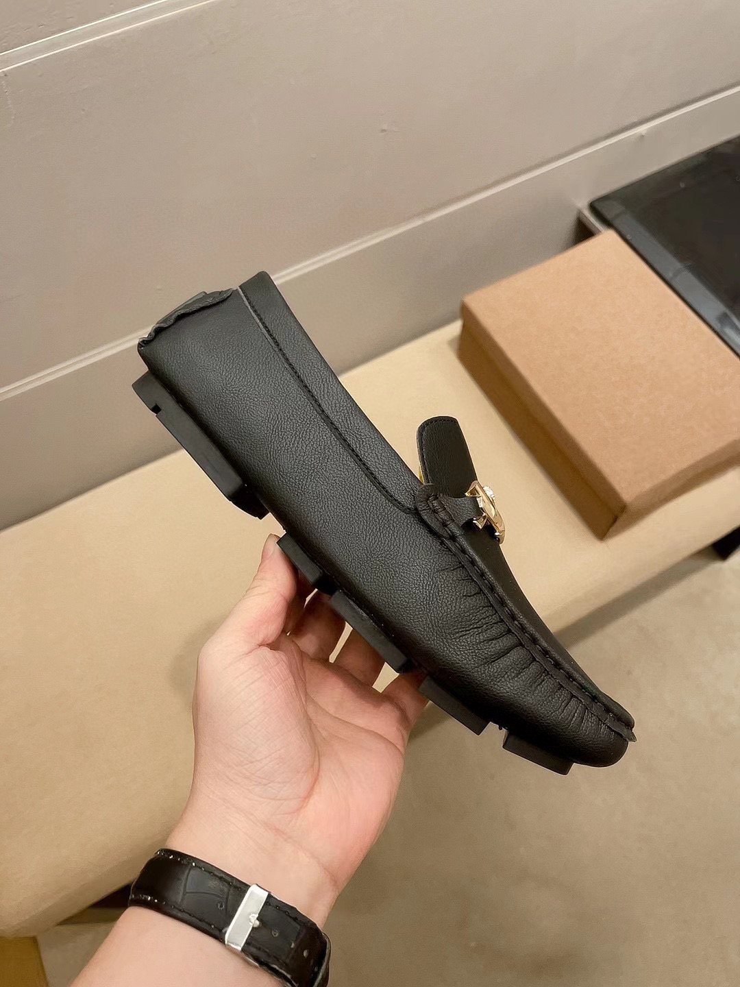 Gucci Black Horsebit Loafers