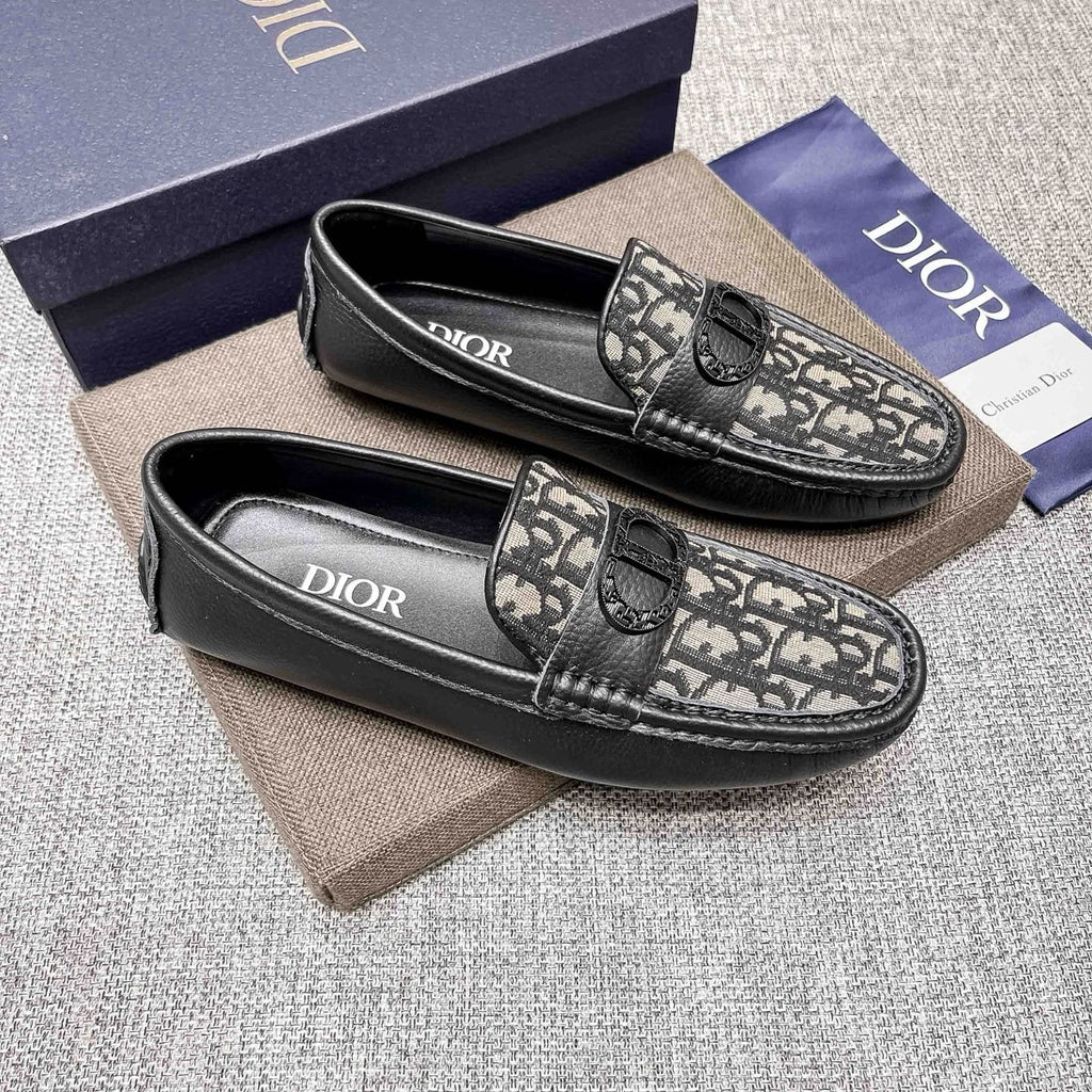 Dior Men's Patterned Strap Loafers